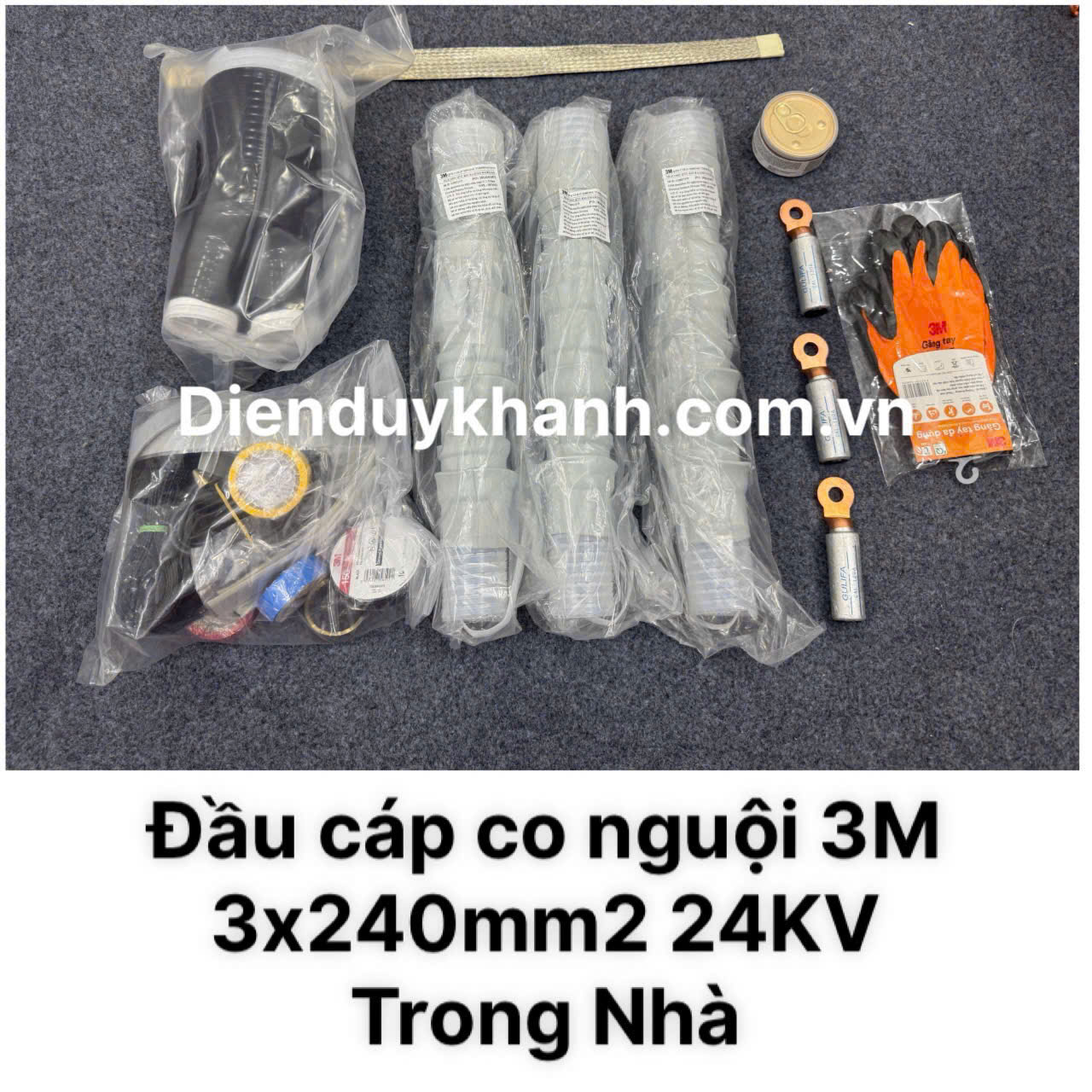 Đầu Cáp Co Nguội Trung Thế Trong Nhà 24KV OD 3C QTII(L)4S-32-240 (3x240mm2)